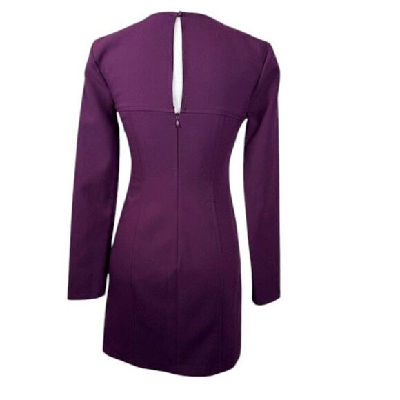 Likely Keller Long Sleeve Mini Dress Purple Plum Bodycon Sheath Cutout Size 4 - Picture 6 of 14
